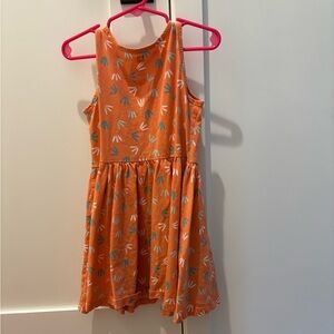 Tea Collection Orange Patterned Kids Dress